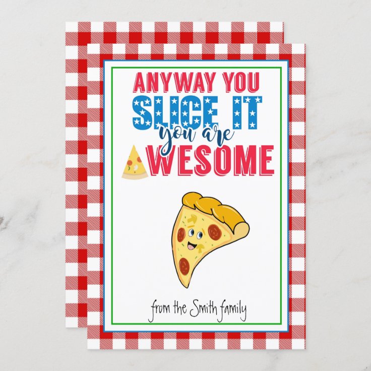 teacher appreciation pizza gift teacher gift CARD Zazzle