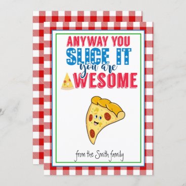 teacher appreciation pizza gift teacher gift CARD