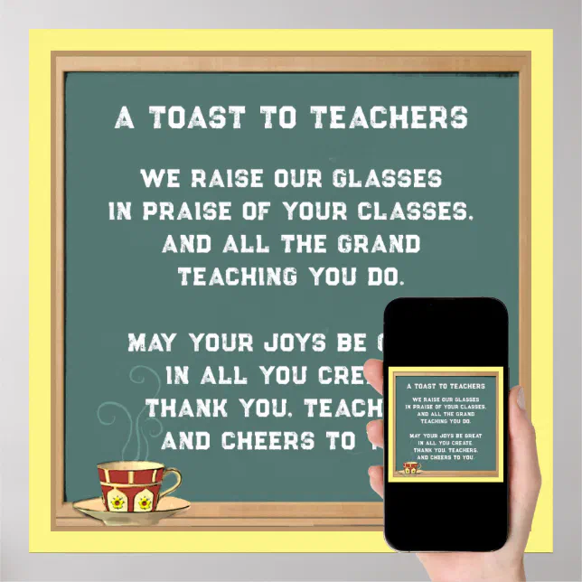 Teacher Appreciation Poem Poster | Zazzle