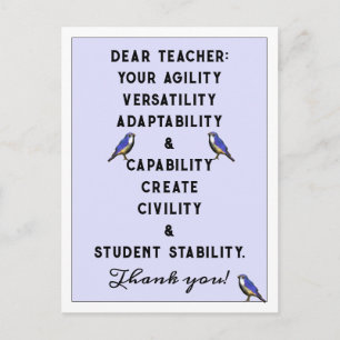 Teacher Appreciation Postcard