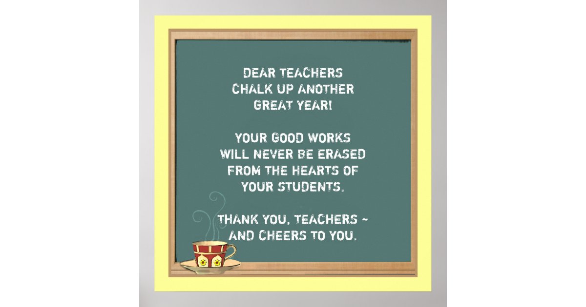 Teacher Appreciation Poster | Zazzle.com