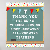 Teacher Appreciation Poster | Zazzle