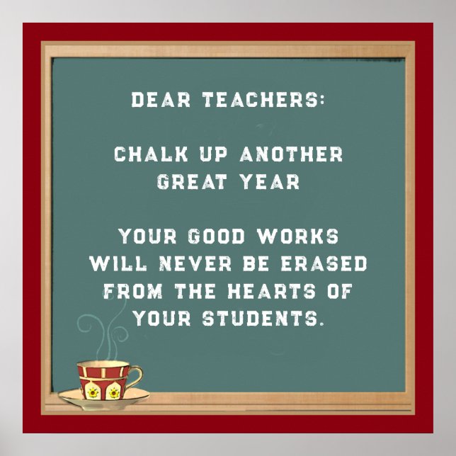 Teacher Appreciation Poster (Front)