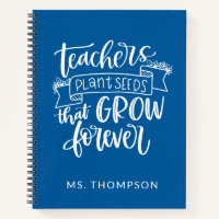 Teacher Appreciation Quote Personalized Blue