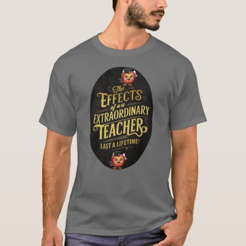Teacher Appreciation Quote Red Apple T_Shirt