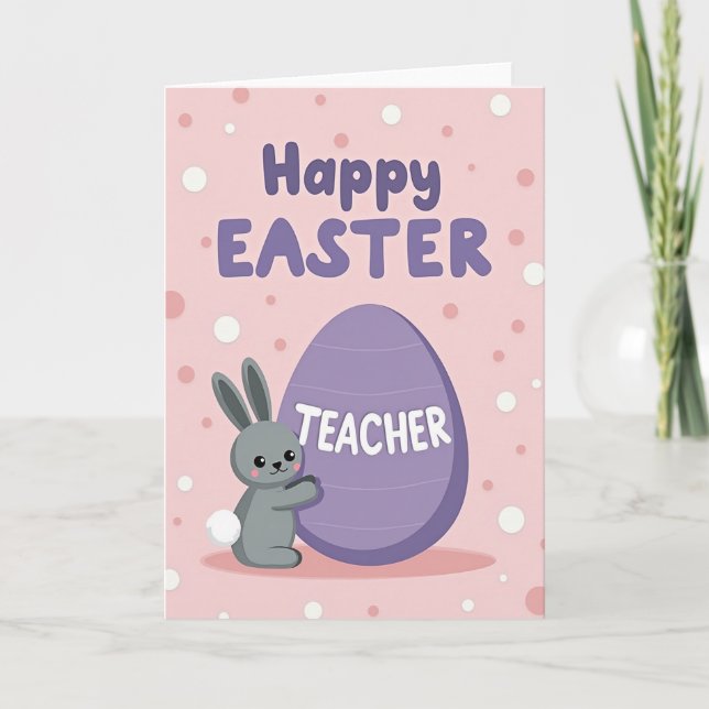 Teacher Appreciation Rabbit Card (Front)