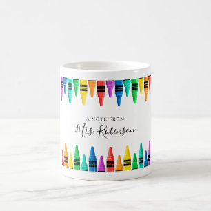 Teacher Appreciation Rainbow Crayon Coffee Mug