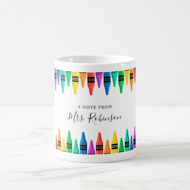  Teacher Appreciation Rainbow Crayon Coffee Mug (Center)
