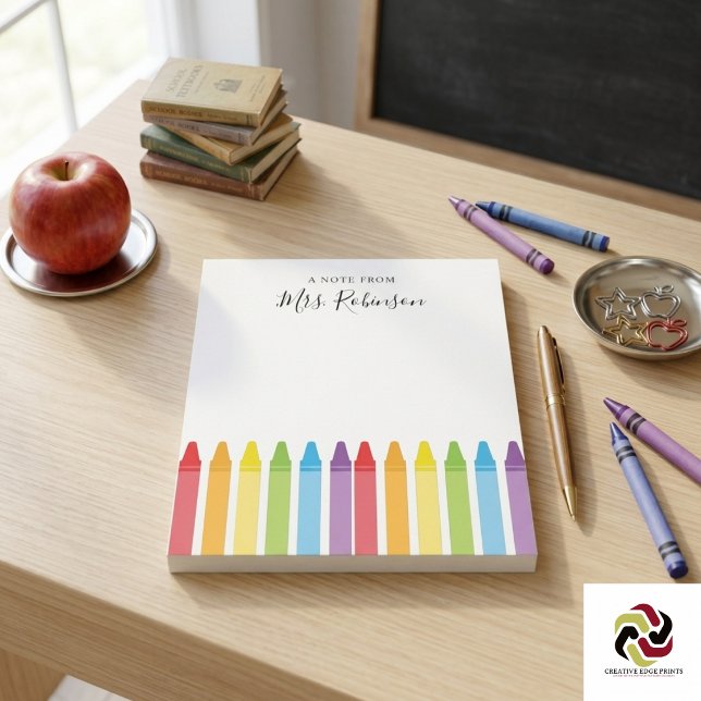  Teacher Appreciation Rainbow Crayon Notepad (Teacher Appreciation Rainbow Crayon Notepad
)