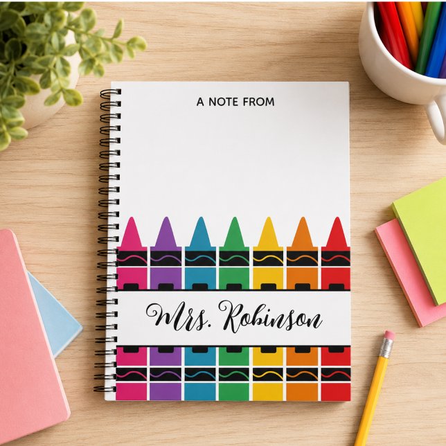 Teacher Appreciation Rainbow Crayon Notepad Notebook (Teacher Appreciation Rainbow Crayon Notepad Notebook)