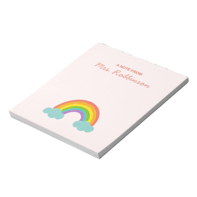 Teacher Appreciation Rainbow Notepad (Rotated)