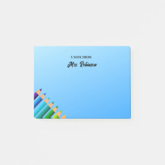 Teacher Appreciation Rainbow Pencil Notepad