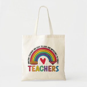 Teacher Appreciation Rainbow Quote Tote Bag