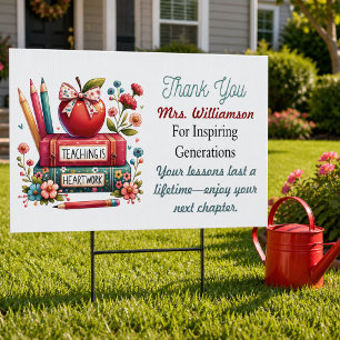 Teacher Appreciation Retirement Sign