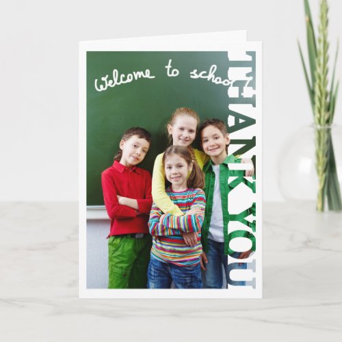 teacher appreciation school staff Photo Thank You Card
