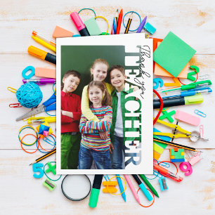 teacher appreciation school staff Photo Thank You Card