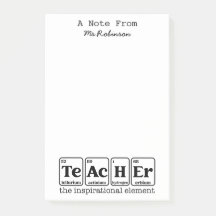 Teacher Appreciation Science Theme Stationary 
