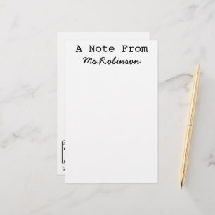 Teacher Appreciation Science Theme Stationary  Stationery