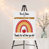 Teacher Appreciation Sign – Rise & Shine Rainbow