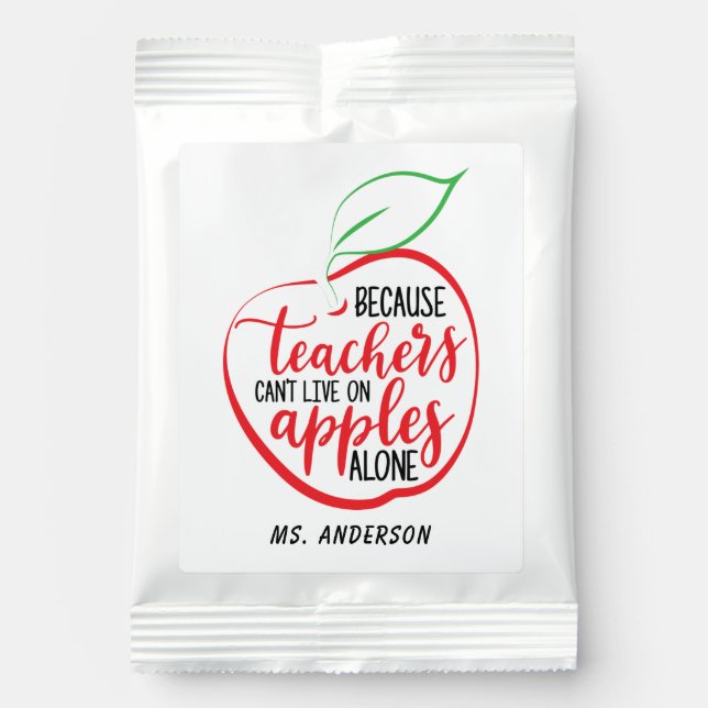 Teacher Appreciation Simple Funny Modern Saying Lemonade Drink Mix (Front)