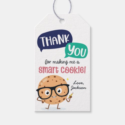 Teacher Appreciation Smart Cookie Thank You Gift Tags