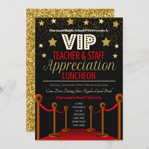 Teacher Appreciation Staff Invitation