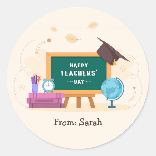 Teacher Appreciation Stickers Chalkboard Custom