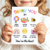 Teacher Appreciation Thank You Card Daycare Gift