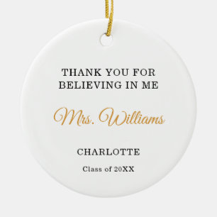 Teacher appreciation Thank You Ceramic Ornament