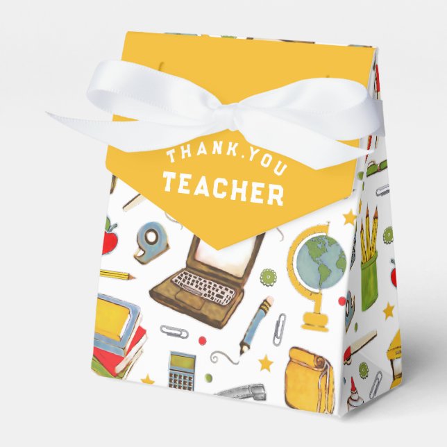 Teacher Appreciation Thank You Favor Boxes (Front Side)