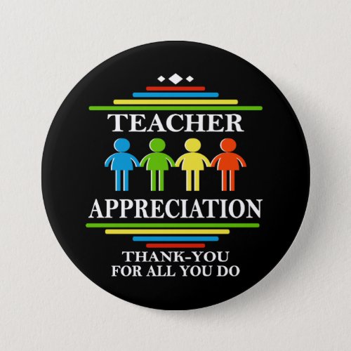 Teacher Appreciation Thank_You For All You Do Pinback Button