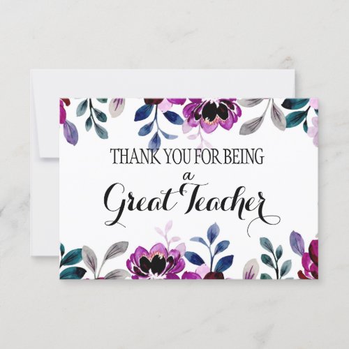 Teacher appreciation thank you leaving goodbye  card