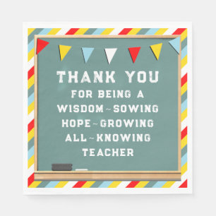 Teacher Appreciation Thank You Napkins