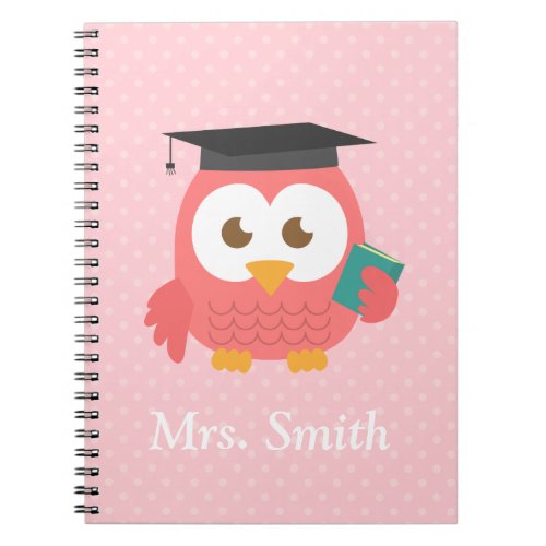 Teacher Appreciation Thank You Owl Notebook