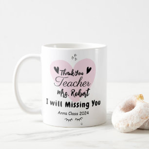 Teacher Appreciation Thank You School Custom Coffee Mug