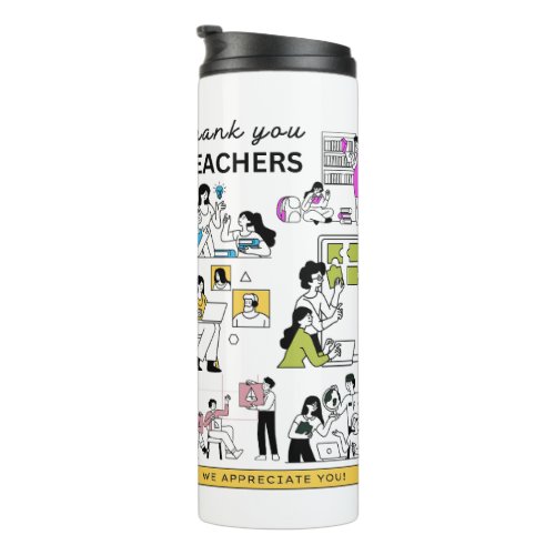Teacher Appreciation Thank you Two_Tone  Thermal T Thermal Tumbler