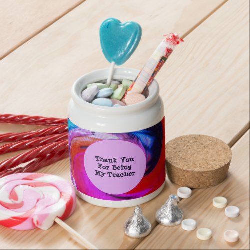 Teacher Appreciation Tie Dye Classroom Thank You Candy Jar