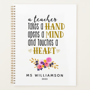 Teacher Appreciation Typography Custom Planner