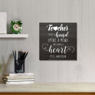 Teacher Appreciation Typography Personalized Acrylic Print