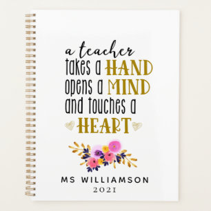 Teacher Appreciation Typography Personalized Planner