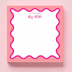 Teacher Appreciation Vibrant Colorful Wavy Notepad