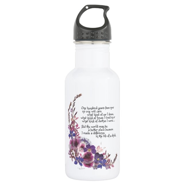 Teacher Appreciation Water Bottle (Front)