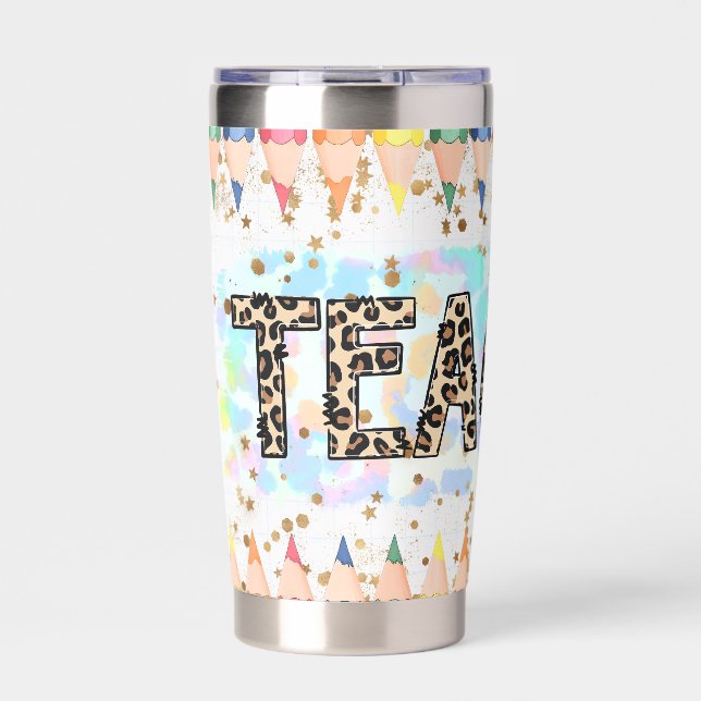 Teacher Appreciation Water Bottle Insulated Tumbler (Front)