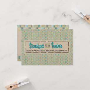 Teacher Appreciation Week Breakfast Card