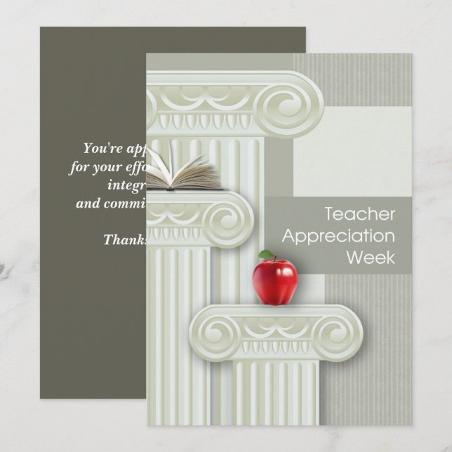 Teacher Appreciation Week Custom Card (Front/Back)