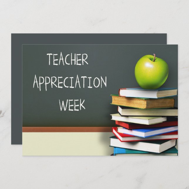 Teacher Appreciation Week Custom Thank You Card (Front/Back)