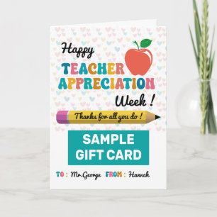 Teacher Appreciation Week Gift Card Holder
