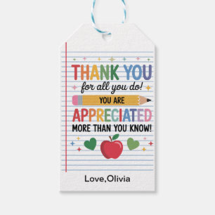 Teacher Appreciation Week  – Heartfelt Gratitude Gift Tags