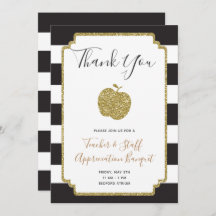 Teacher Appreciation Week Invitation School Apple