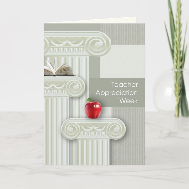 Teacher Appreciation Week  Letterpress Thank You Card (Front)